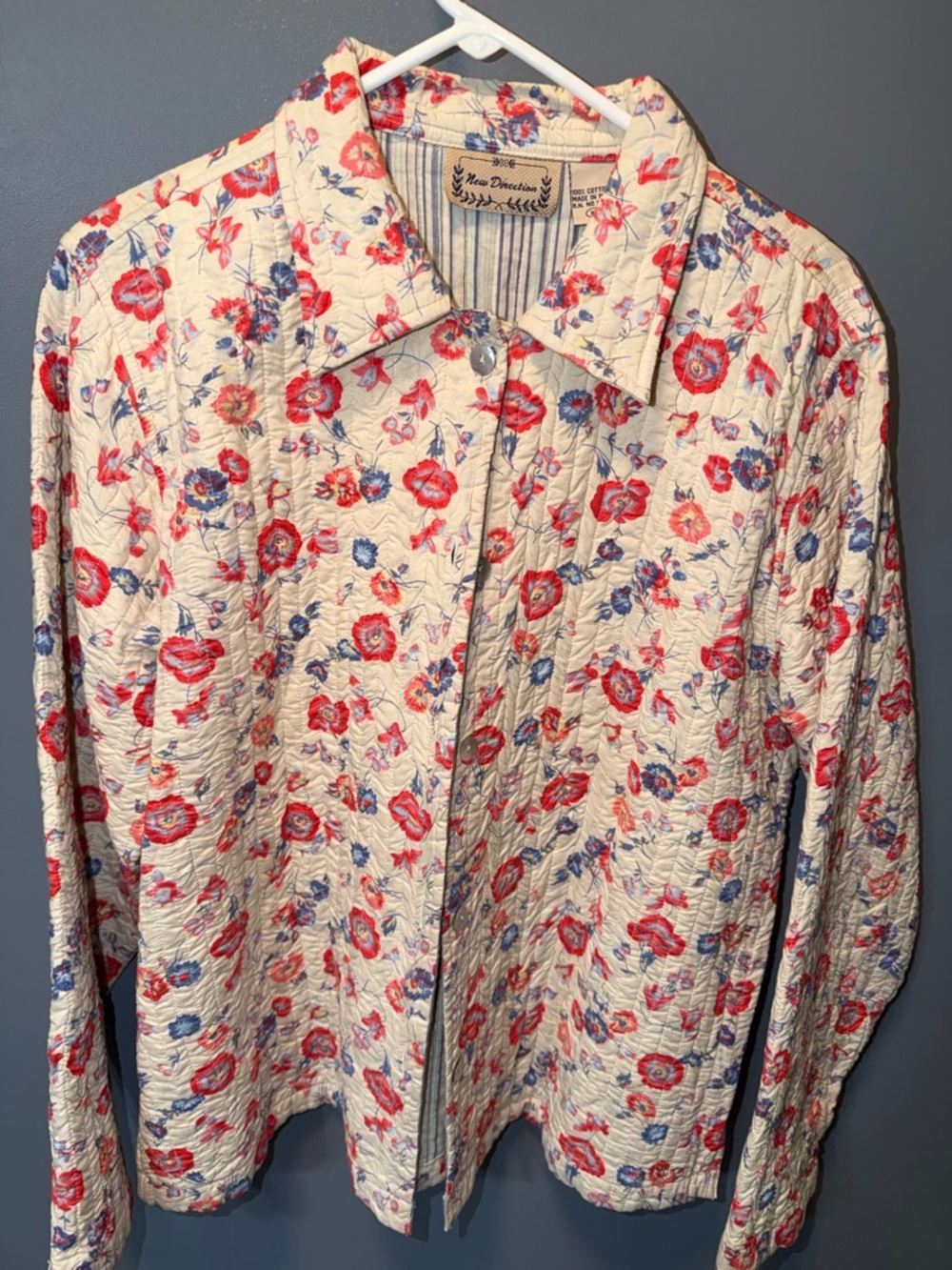 VTG New Direction Cream Floral Button-Up Jacket